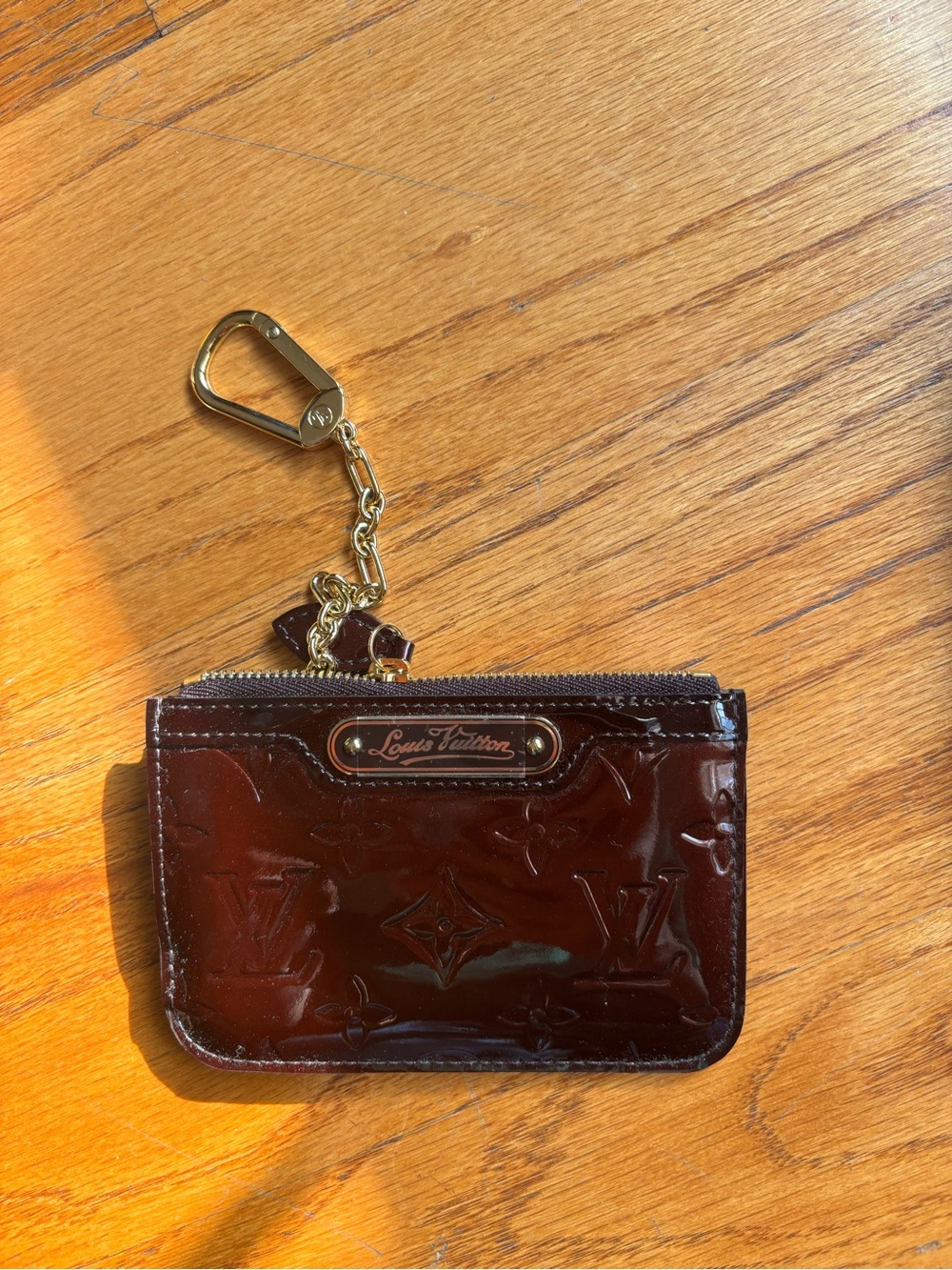 Louis Vuitton Vernis Key Pouch in Bordeaux Patent